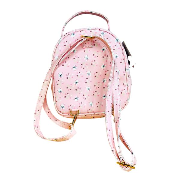 Under One Sky Pink Frenchie Ears French Bulldog Print Mini Backpack - Picture 4 of 6